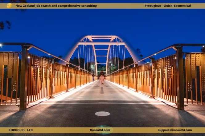 The Color-Changing Pedestrian Bridge In Auckland