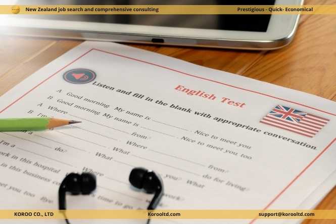 Taking an English Test in New Zealand