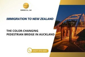 The Color-Changing Pedestrian Bridge In Auckland