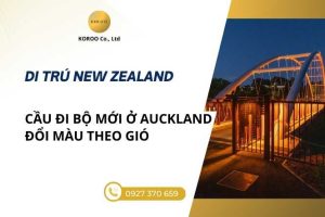 Cây Cầu Đổi Màu Theo Gió Tại Auckland
